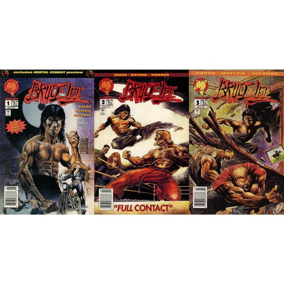 Malibu Other - Bruce Lee #1-3 Newsstand Covers (1994) Malibu Comics